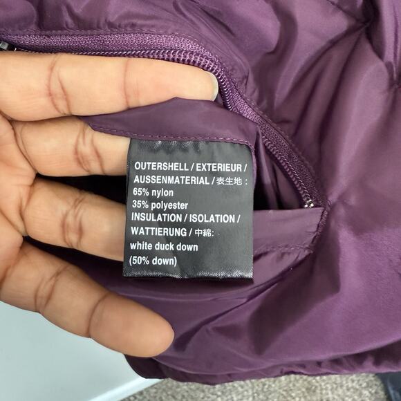 Burton Reversible Snowboard Ski Jacket Womens L Purple Pink Down Fill Hooded - Picture 5 of 5